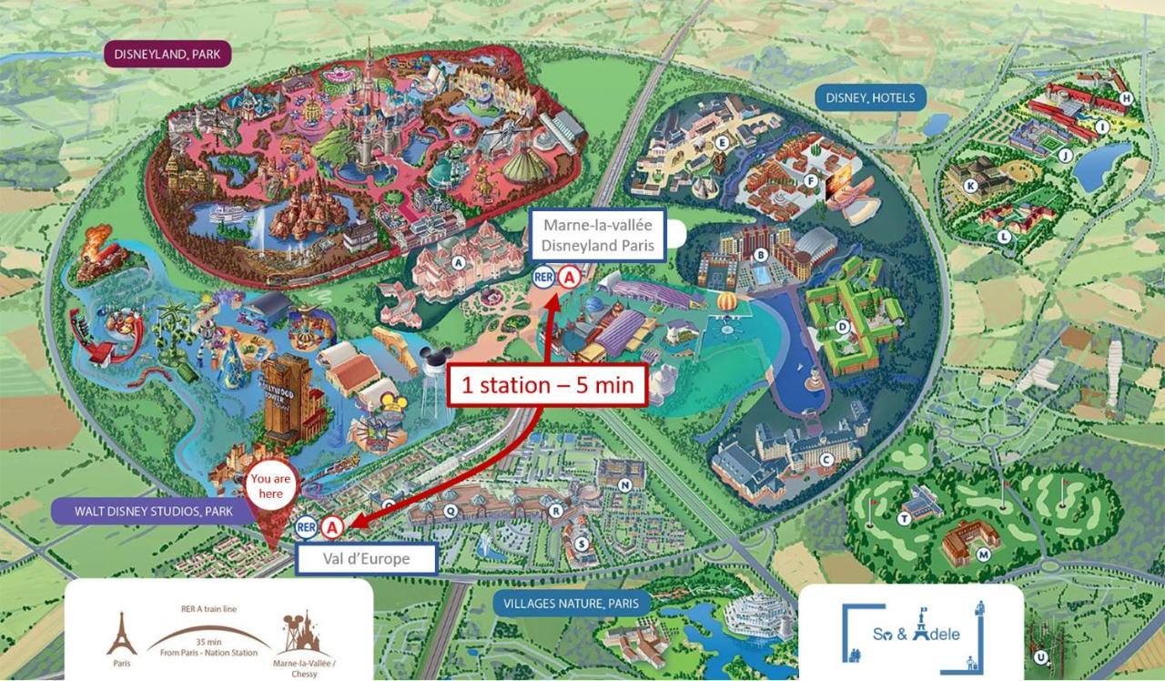 Apartment Virtuose - Disneyland Paris 5Min - Train Station 250M Монтеврен Экстерьер фото